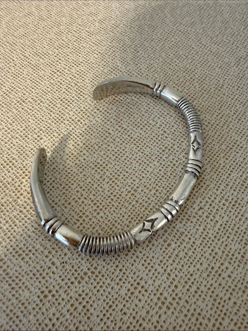 Sterling Silver Tribal Cuff Bracelet